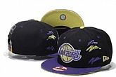Lakers Team Logo Black Purple Adjustable Hat GS,baseball caps,new era cap wholesale,wholesale hats